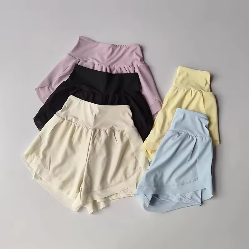 Summer Hot Sale Yoga Shorts High Waist Breathable Quick Drying Yoga Short Pants Fitness Running Cycling Workout Gym Clothing